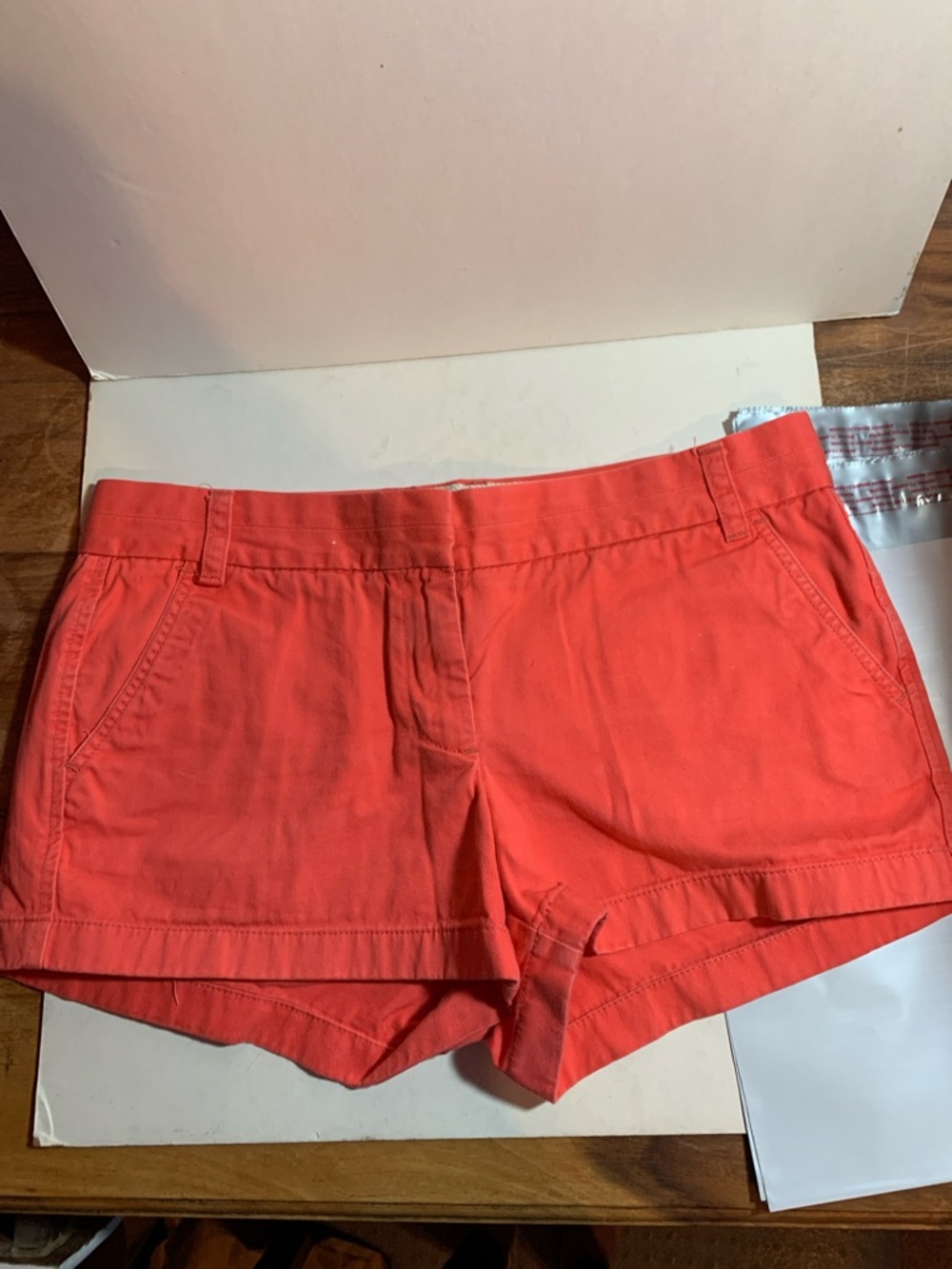 Vintage J. Crew SZ 10 Chino Broken IHigh-Waist Coral 100% Cotton Women’s Shorts